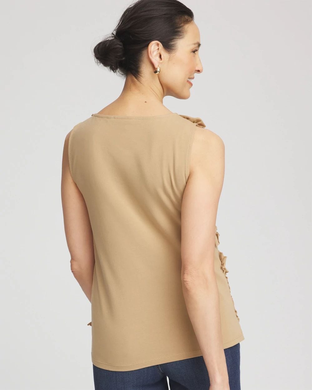 Sleeveless Ruffle-Appliqué Tank Top | Chico's